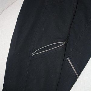 ATHLETA Black High Rise Metro Drifter Zip Leggings